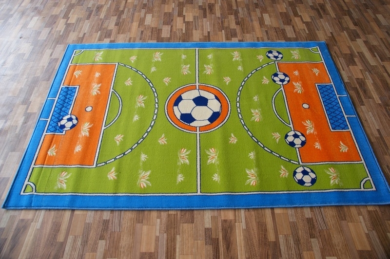 Moderne Kinderteppich Spielfeld Blue 3640 120x160,133x200,160x240 NEU